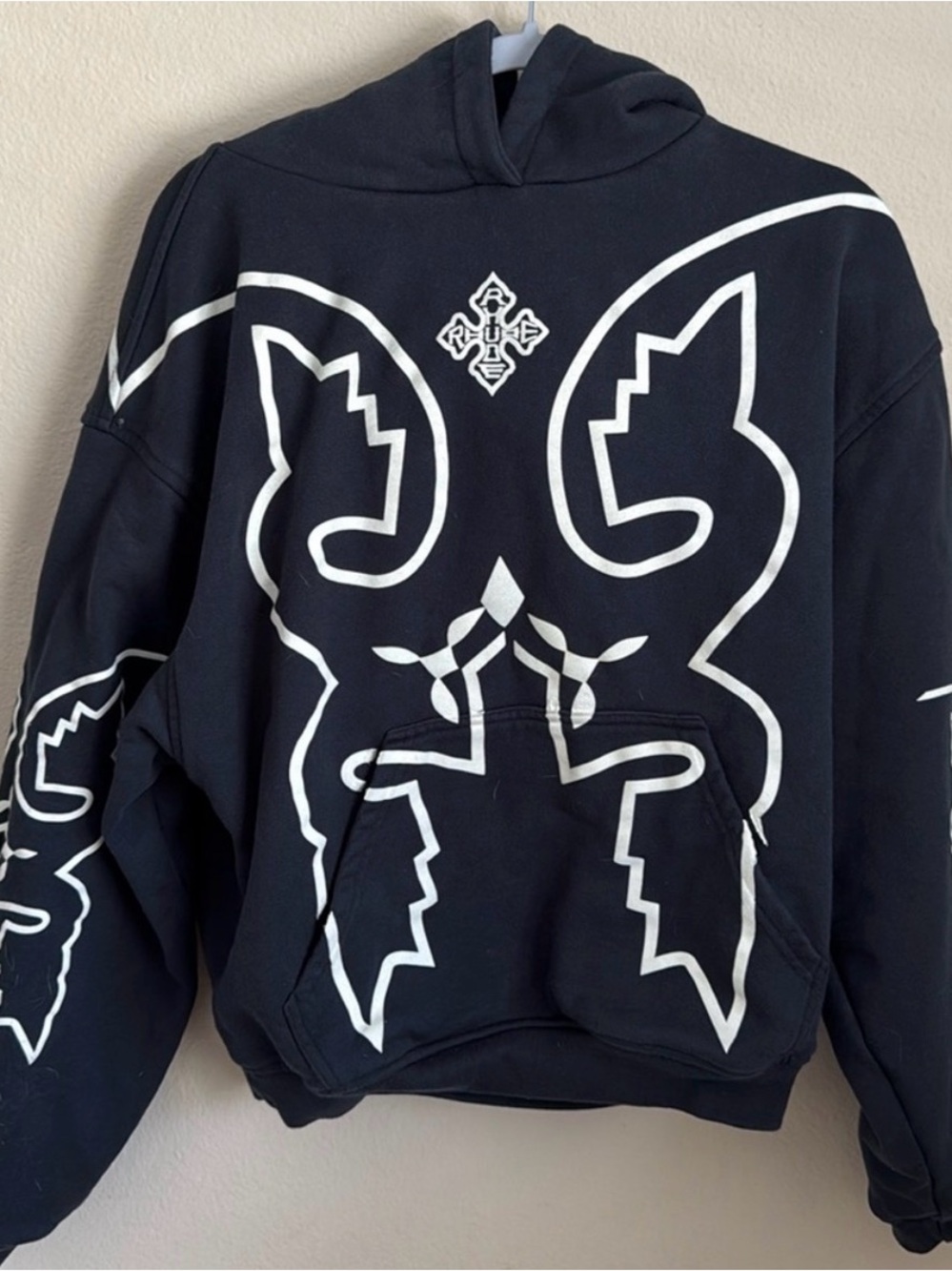 Rhude Bandana Print Hoodie Navy